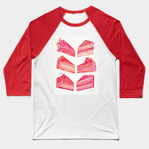 Melon Cake Slices Baseball T-Shirt by CatCoq